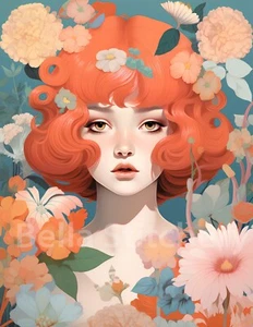 Juego de DOS BLOQUES DE TELA DE COLLAGE DE ALGODÓN 5x7 vibraciones retro #16 para mujer y flores - Imagen 1 de 1