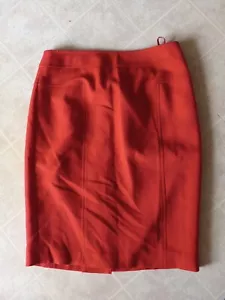 Gonna da carriera Anne Klein rossa donna 0 foderata con zip posteriore spacco - Foto 1 di 3