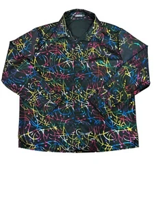 ZEROYAA Men's Size XXL Hipster Flashy Chains Button Up Dress Shirt - Foto 1 di 6