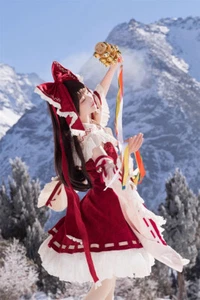 TouHou Projekt Hakurei Reimu Cosplay Lolita Kleid Damen Kostüm Mädchen Outfit - Bild 1 von 24