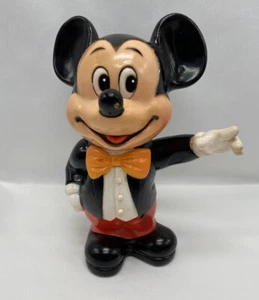 Vintage ~ Mickey Mouse Bank ~ Plastic 6-1/4" Walt Disney Productions Korea - Picture 1 of 6