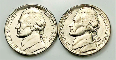 1988 P & D  Jefferson Nickel - BU Set Pulled From OBW Rolls Cover