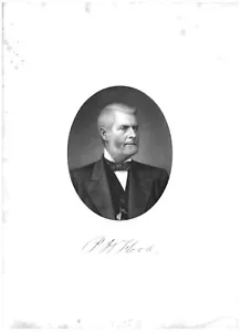 PATRICK HENRY FLOOD. ELMIRA,NY POLITICIAN.1879 11.7" x 8.3" STEEL ENGRAVING - Picture 1 of 1