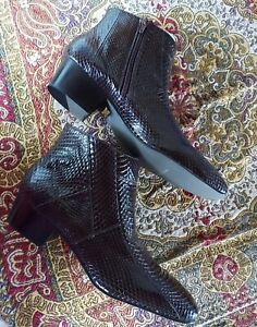 Giorgio Brutini Men's Genuine Snake Skin - Western style Ankle zip Boots 13M
