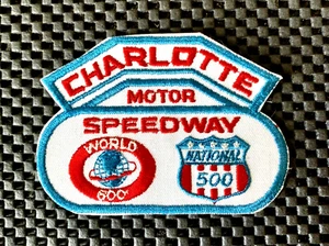 CHARLOTTE MOTOR SPEEDWAY WORLD 600 NATIONAL 500 SEW ON ONLY PATCH 4 x 2 3/4" NOS - Picture 1 of 2