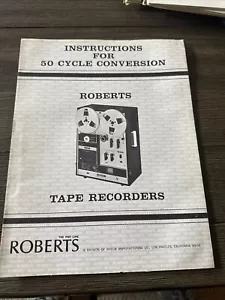 Roberts REEL TAPE RECORDER instructions for 50 cycle conversion - Picture 1 of 5
