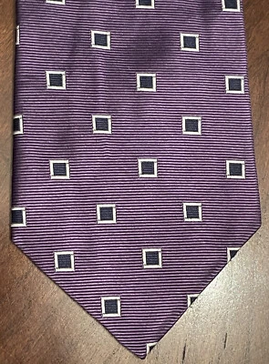 Vintage Brooks Basics Purple 100% Silk Men’s Neck Tie Made In Usa Foto 1 de 4