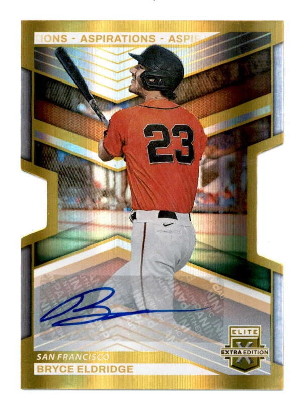 BRYCE ELDRIDGE 2023 ELITE EXTRA EDITION ASPIRATIONS DIE-CUT GOLD AUTO #/24 T1764