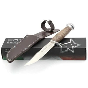 Cuchillos FOX - European Hunter - FX61013 420C con mango de cuero + funda - hechos en italiano - Imagen 1 de 7