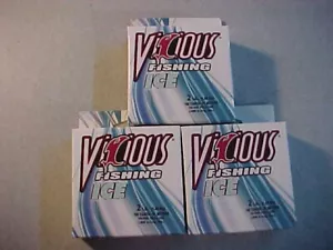 3 NUOVA linea di pesca su ghiaccio gialla Vicious 2LIBBRE HI-VIS 100 iarde CIASCUNA per mulinello a canna - Foto 1 di 4
