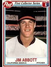 1990 Post Cereal #13 Jim Abbott NM/MT+