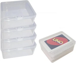 4PCS Plastic Game Card Storage Box, UNO Card Case, Playing Card Box, High Capaci - Picture 1 of 7