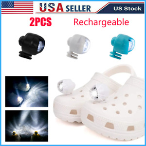 Rechargeable Waterproof Headlights for Shoes Lights Flashlights for Night  Crocs