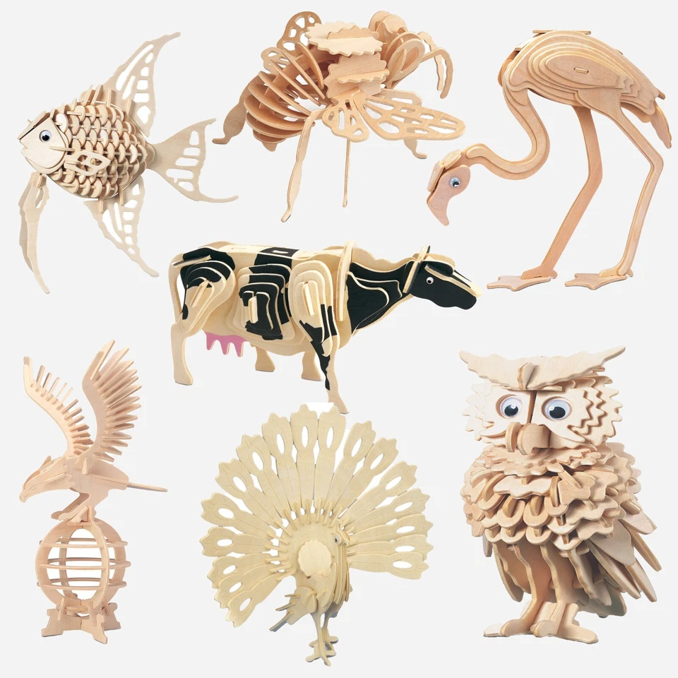 QUAY Kai Holzbau Holz 3D Modellbausatz für Kinder/Erwachsene