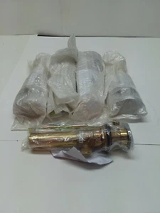 5 Messing Pop Up 1 1/14 Chrom, Bad Waschbecken Ablauf mit Hebel, 5 Konvolut Paket - Bild 1 von 5