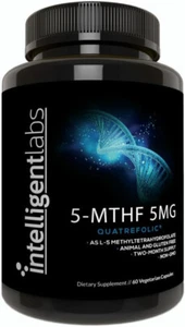 5MG L-5-MTHF by Intelligent Labs, L-5-Methyltetrahydrofolate Activated Folic Aci - Picture 1 of 9