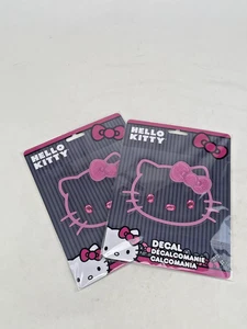 Lizenzierter Sanrio Hello Kitty Pink Glitzer Aufkleber Auto Home Office Gepäck 2er Pack - Bild 1 von 9