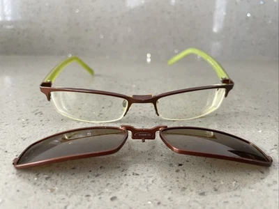 EASYCLIP MOD O1049 MARCO DE GAFAS MARRÓN VERDE SOLO 48-17-140 10 Gafas de sol Foto 1 de 4