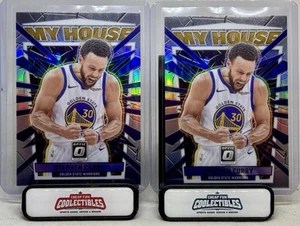 2X STEPHEN CURRY 2023-24 PANINI DONRUSS OPTIC MY HOUSE SILVER HOLO PRIZM 17 - Picture 1 of 3
