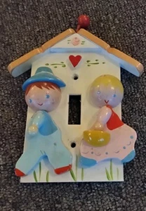 Wall Switch Cover VINTAGE WOODJACK AND JILL WENT UP THE HILL LIGHT Nursery - Picture 1 of 3