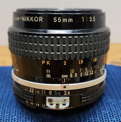 Lente de enfoque manual Nikon Micro-Nikkor 55 mm f3,5 AI sin probar  Foto 1 de 4