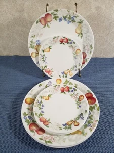 Corelle TELLER CHUTNEY Wirbel Obst Muster 18 Stück 6 Stück ABENDESSEN SALAT/BROTSUPPE - Bild 1 von 5