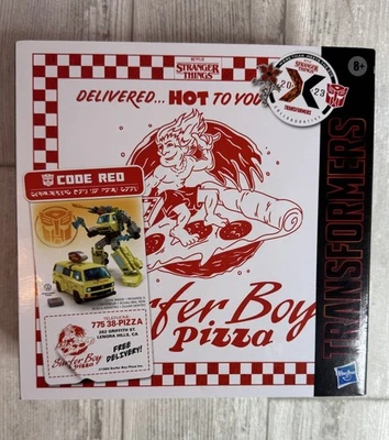 Transformers X Stranger Things 2023 Collaborative Code Red Surfer Boy Pizza  - Image 1 of 4