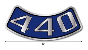NEW 440 Air Cleaner Decal Sticker Dodge Plymouth Chrysler Classic Mopar Blue USA - Bild 1 von 6