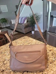 NUEVO SIN ETIQUETAS-Stone & Co Bolso de Hombro Cuero Genuino Mediano Marrón-12"x8"x3" - Imagen 1 de 15