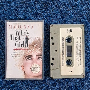 MADONNA WHO'S THAT GIRL CASSETTE THAILAND K7 TAPE EMBOSSED CASE & WEA PROMO HYPE - Picture 1 of 9