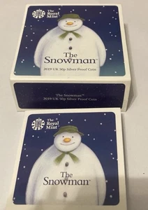 The Snowman 2019 UK Silver Proof 50 Pence Coin By The Royal Mint - Picture 1 of 6