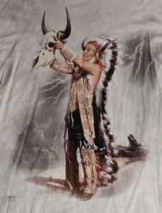 vintage Native American Sacred Storm tie dye t-shirt the Mountain Russ Docken - Picture 1 of 5
