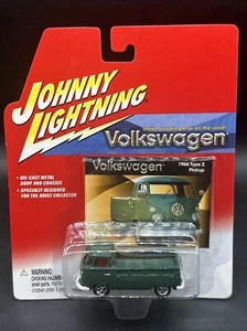 2002 Johnny Lightning VOLKSWAGEN GREEN 1966 TYPE 2 PICKUP free shipping - Picture 1 of 4