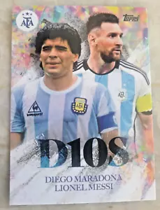 2022-23 Topps Argentina Champions - Diego Maradona Lionel Messi #D10S GOAT - Picture 1 of 2