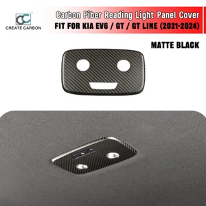 Matte Carbon Fiber Rear Reading Light Panel Cover Trim For KIA EV6/GT/GT Line - Picture 1 of 8