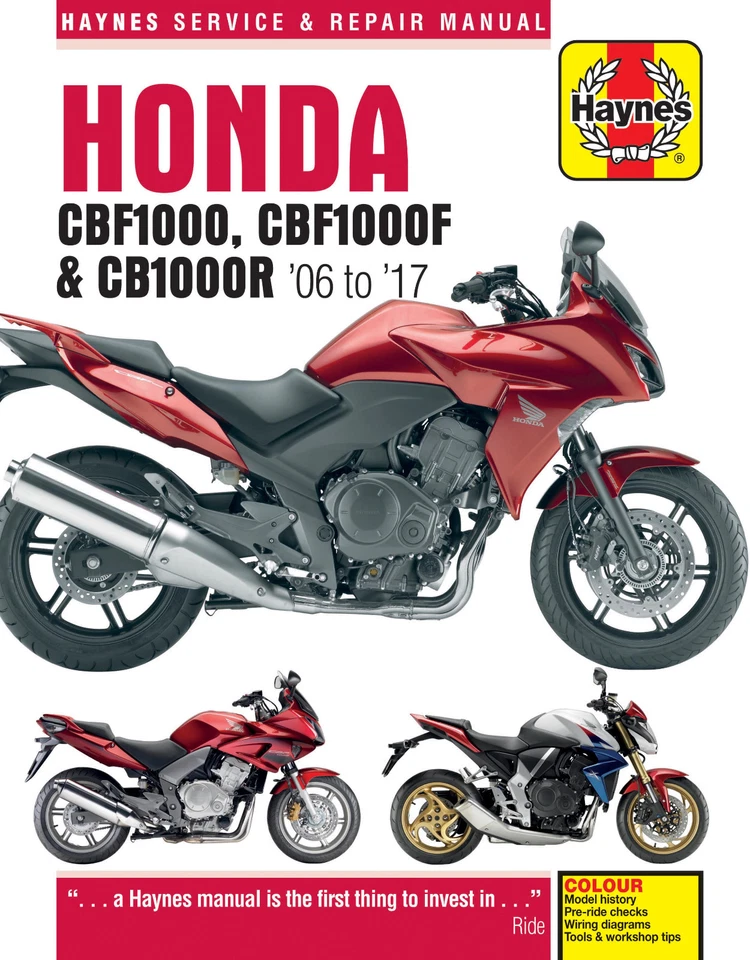 Reparaturhandbuch Honda CBF1000R 2006 - 08, 09, 10, 11, 12, 13, 14, 15, 16 & 17 - Immagine 1 di 1