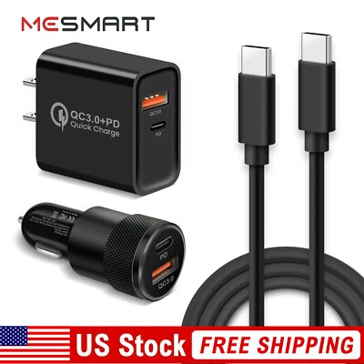 Fast USB+Type C Wall Car Charger Cable Power Adapter For Google Pixel 7 Pro 7a 6 - Image 1 of 4