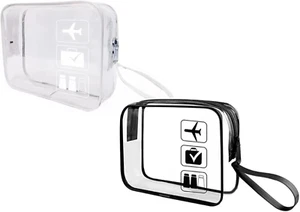 2 Stück HandgepäCk FlüSsigkeiten Kosmetiktasche Transparent Kulturbeutel Transpa - Bild 1 von 7