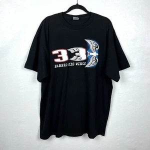 Vintage Dale Earnhardt #3 RIP "Earned His Wings" Graphic Tshirt Black Sz XXL 2XL - Imagen 1 de 5
