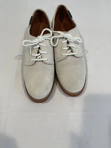 Scarpe Derby Bucks G. H. Bass & Company taglia 6 1/2 bianco sporco vera pelle scamosciata punta chiusa - Foto 1 di 7