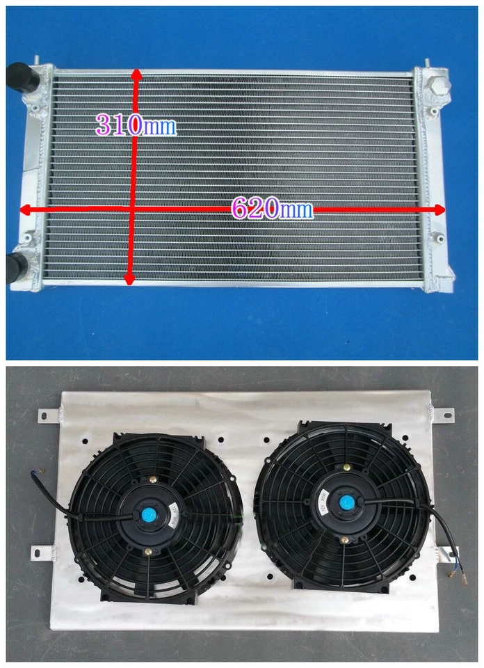 Radiador + CUBIERTA + VENTILADOR PARA VOLKSWAGEN VW GOLF MK1/2 MK1 MK2 GTI/SCIROCCO 1.6 1.8 8V Foto 1 de 4