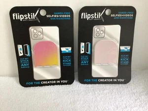 Selfies mains libres Flipstik + vidéos avec béquille rose multi - Photo 1 sur 8