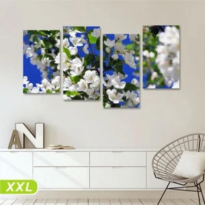 Magnolia II Quadro su tela 152x78 stampa fiori bianchi soggiorno ufficio salotto - Foto 1 di 4