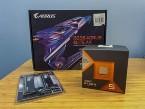 AMD 7600X3D, Gigabyte B650 Aorus Elite AX, G.SKILL FlareX 32GB DDR5-6000 Bundle - Picture 1 of 21