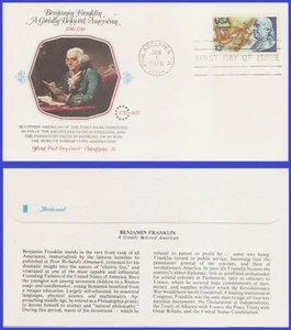 USA5 #1690 U/A FLEETWOOD 2 FDC Benjamin Franklin - Picture 1 of 1