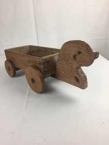 Indien Spielzeug Pferdewagen Pferd Wagen Holzspielzeug um 1900 antik - Bild 1 von 12
