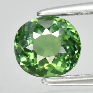 π 0.94ct 6.3x5.7mm VVS Cushion Natural Green Tourmaline - Unheated Africa Gem - Picture 1 of 4