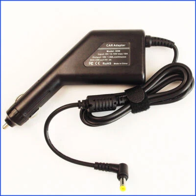 Laptop DC Adapter Car Charger & USB for Acer Aspire One AO521-12DCC - Image 1 of 4