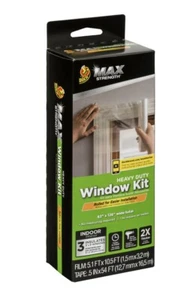Duck MAX Roll-On Window Kit 62”x 126” Insulating Shrink Film Heavy Duty - Picture 1 of 9