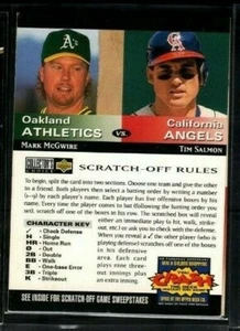 1994 UD Collector's Choice YOU CRASH THE DECK MARK McGWIRE vs TIM SALMON Angels - Picture 1 of 2